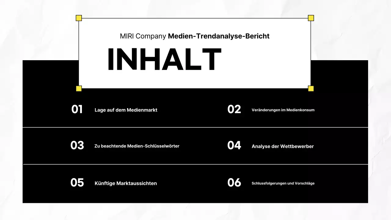 Bereitstellung schwarzer moderner Berichtsinformationen