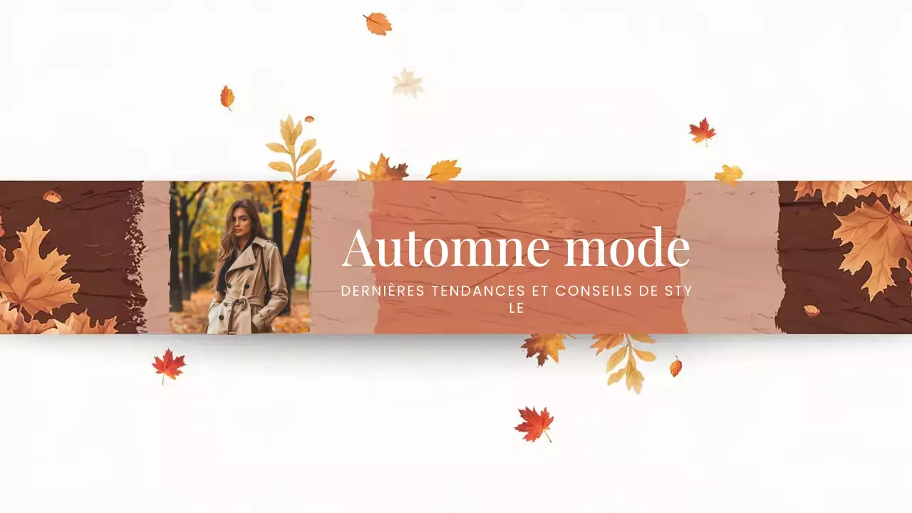Marron Modern Autumn Fashion YouTube Channel Art