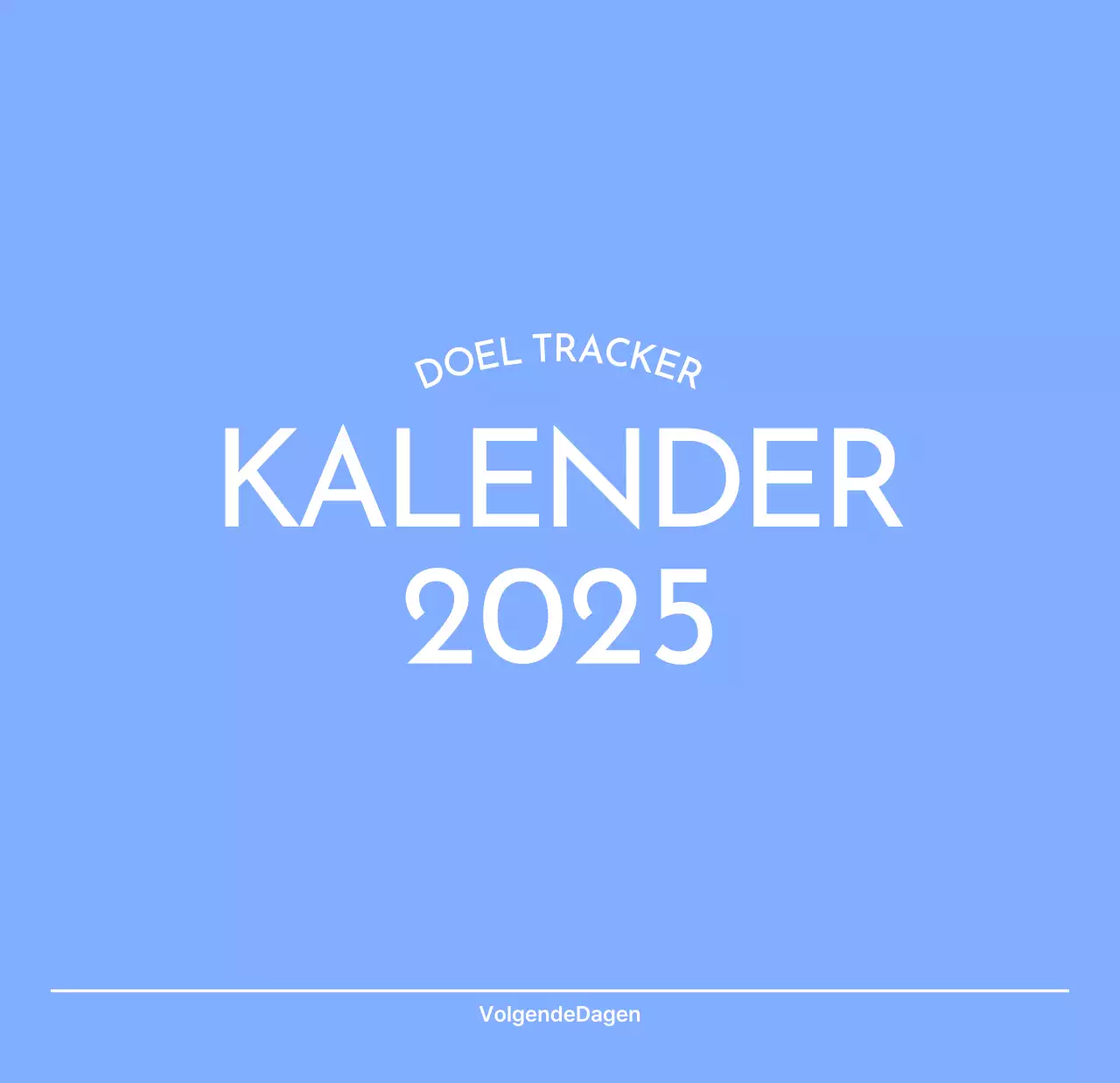 Photo goal tracker kalender met een vleugje blauw