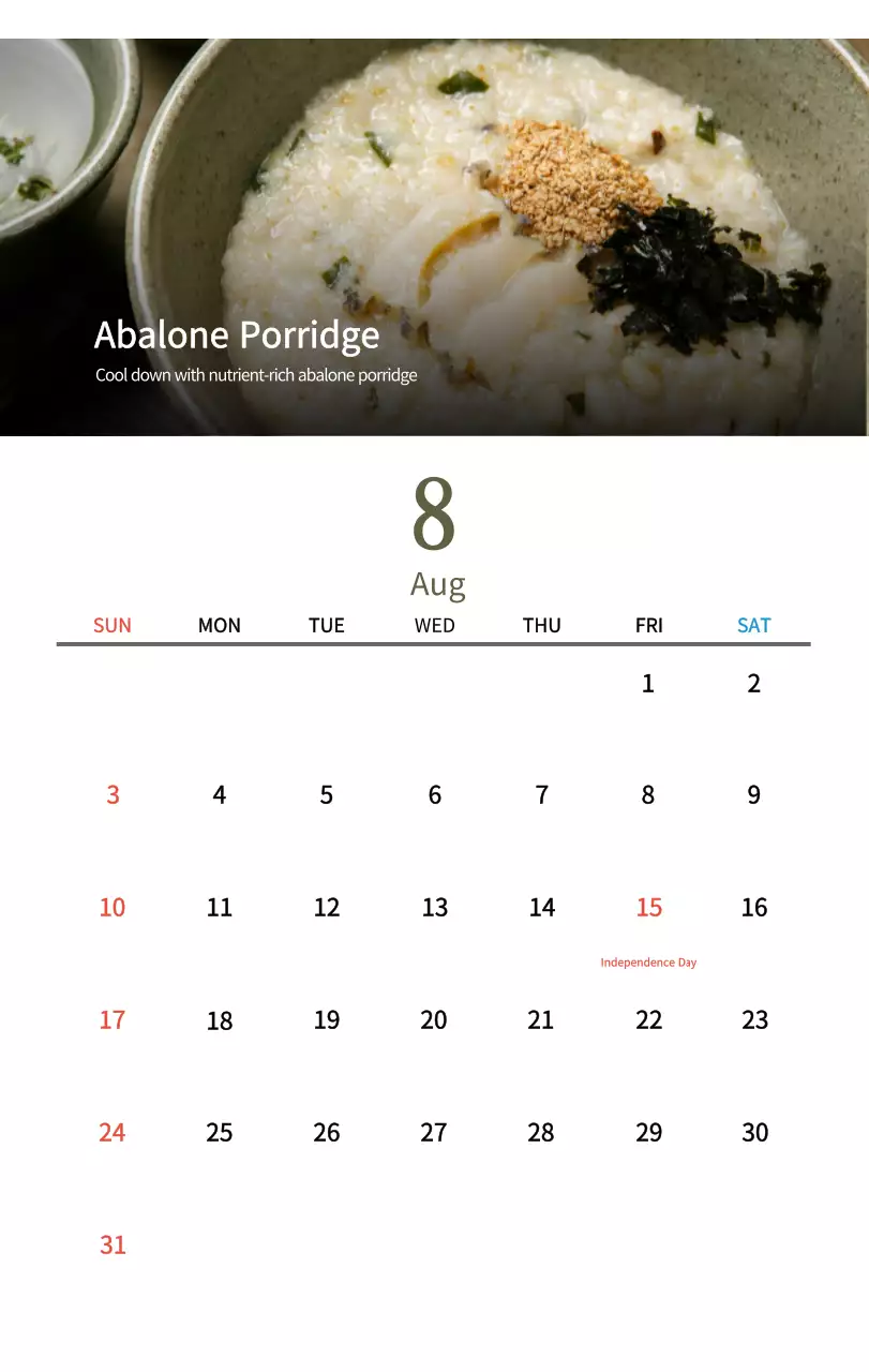 Kalender Makanan Tradisional Krem