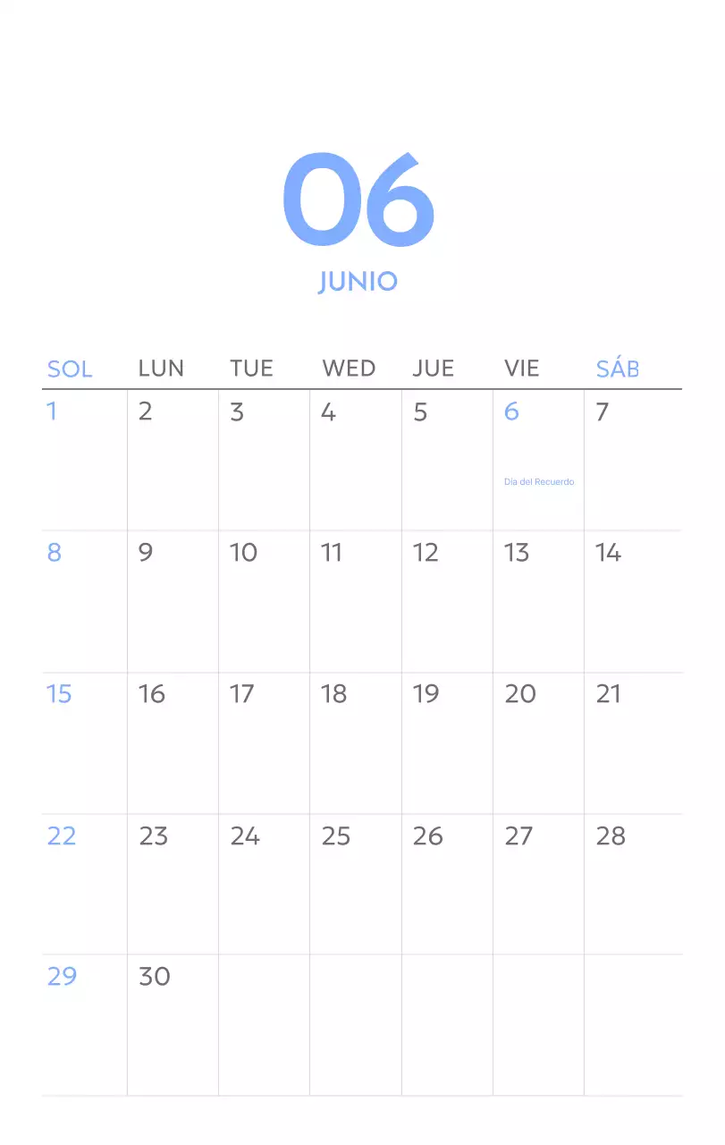 Calendario fotográfico de seguimiento de objetivos con un toque de azul