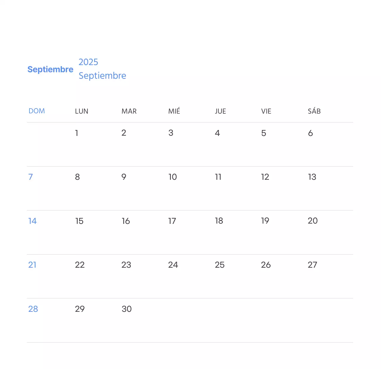 Calendario motivacional con ilustraciones llenas de energía y citas positivas sobre fondo azul claro