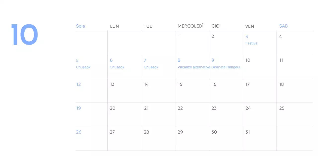Calendario con foto tracciatore di obiettivi con un tocco di blu