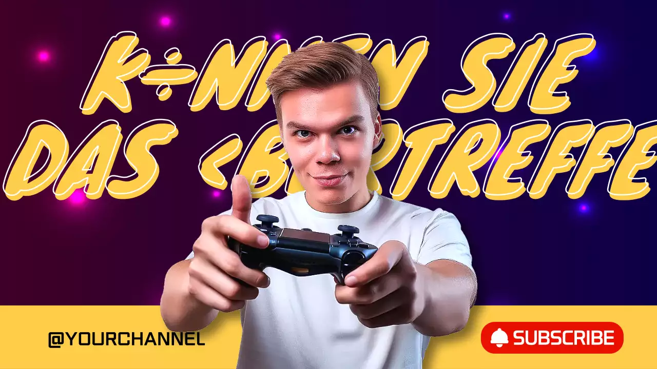 Lila Bold Gaming Werbung