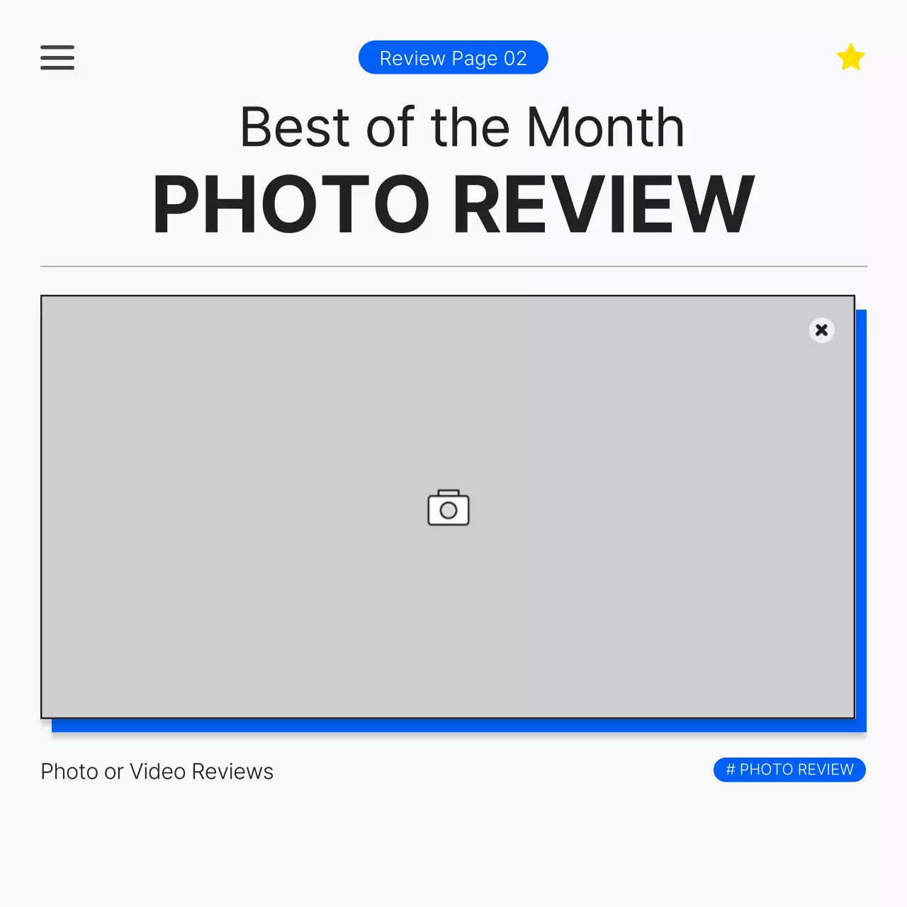Mẫu đánh giá tối giản màu xanh lam Instagram Carousel