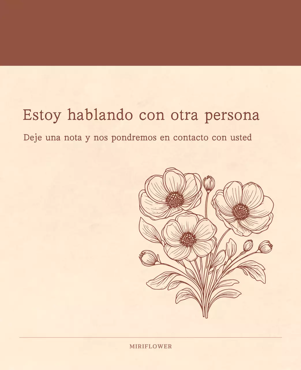 Un calendario sentimental de floristería en papel de lana marrón claro y marrón concepto