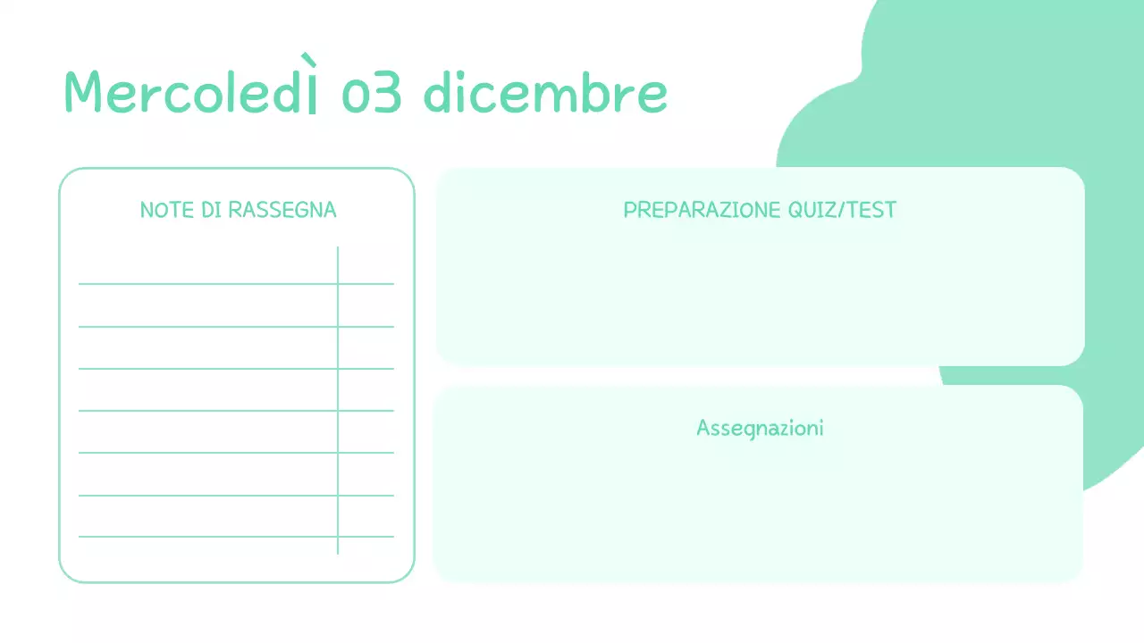 agenda del corso di pastello presentazione carina