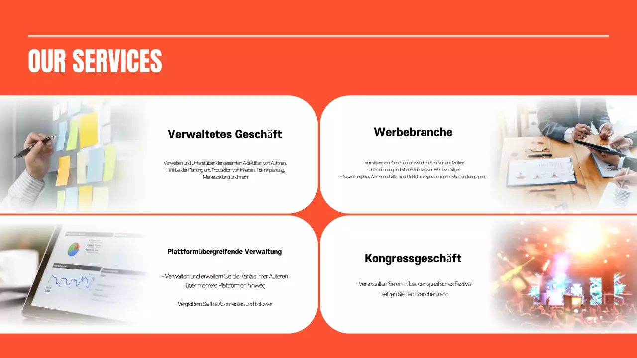 Förderung der orangefarbenen Retro- und Kitschunterhaltung