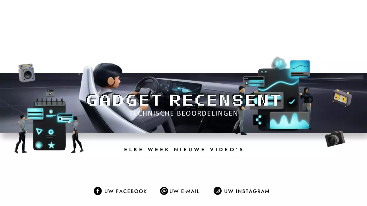 Grijze moderne technologie afspeellijst