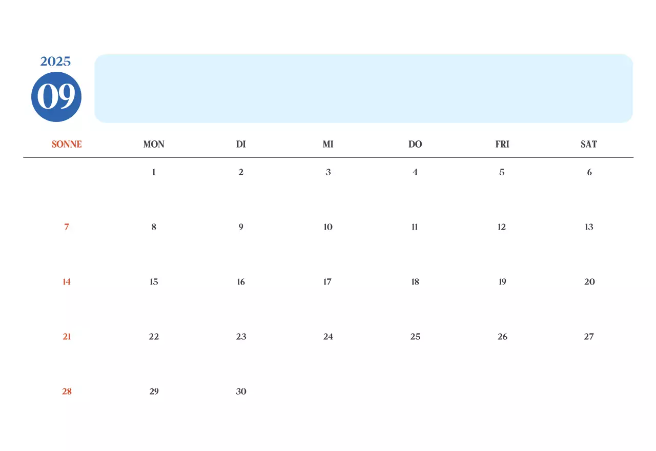 Blauer moderner Krankenhauskalender