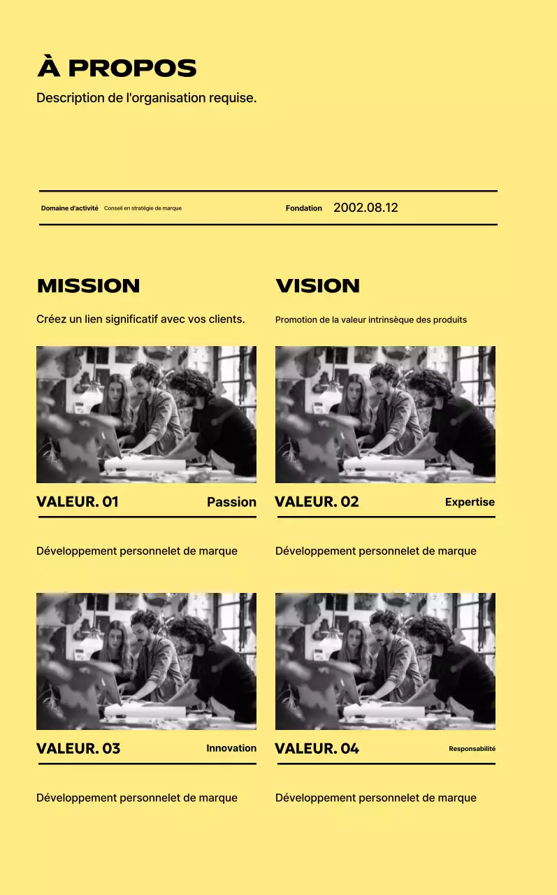 Un agenda d'entreprise simple avec une touche de couleur