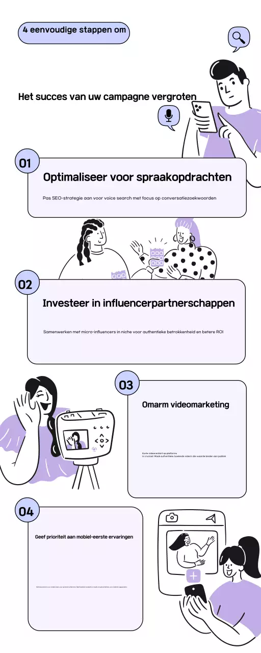 Paarse moderne marketinggids