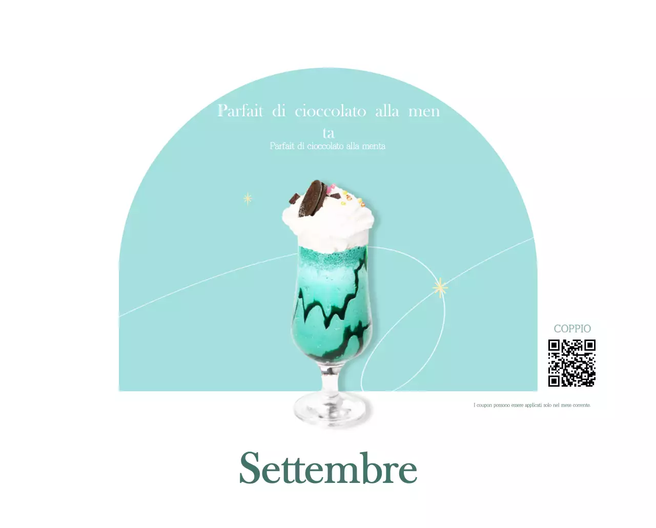 Un moderno calendario dei caffè con i consigli per la bevanda del mese