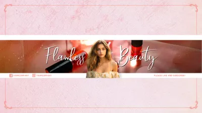 Pink Elegant Beauty Channel YouTube Thumbnail