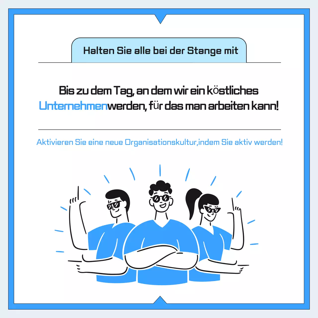 Blue Modern Workplace Culture Leitfaden