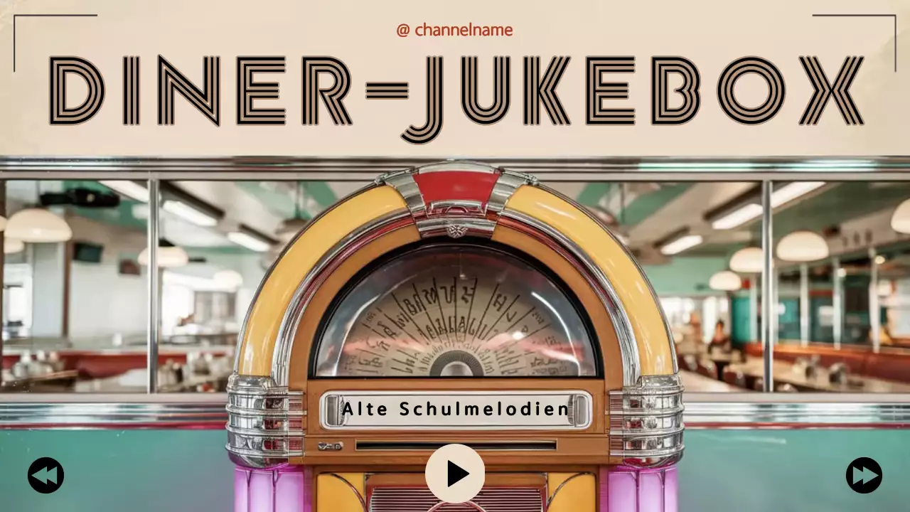 beige Retro-Musik-Wiedergabeliste