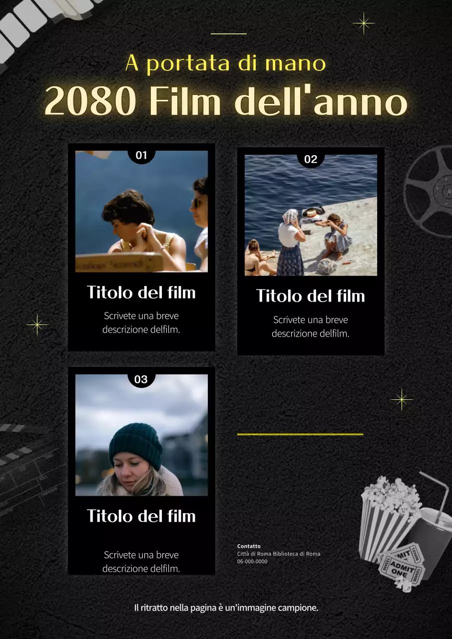 Promuovere un evento cinematografico retro nero