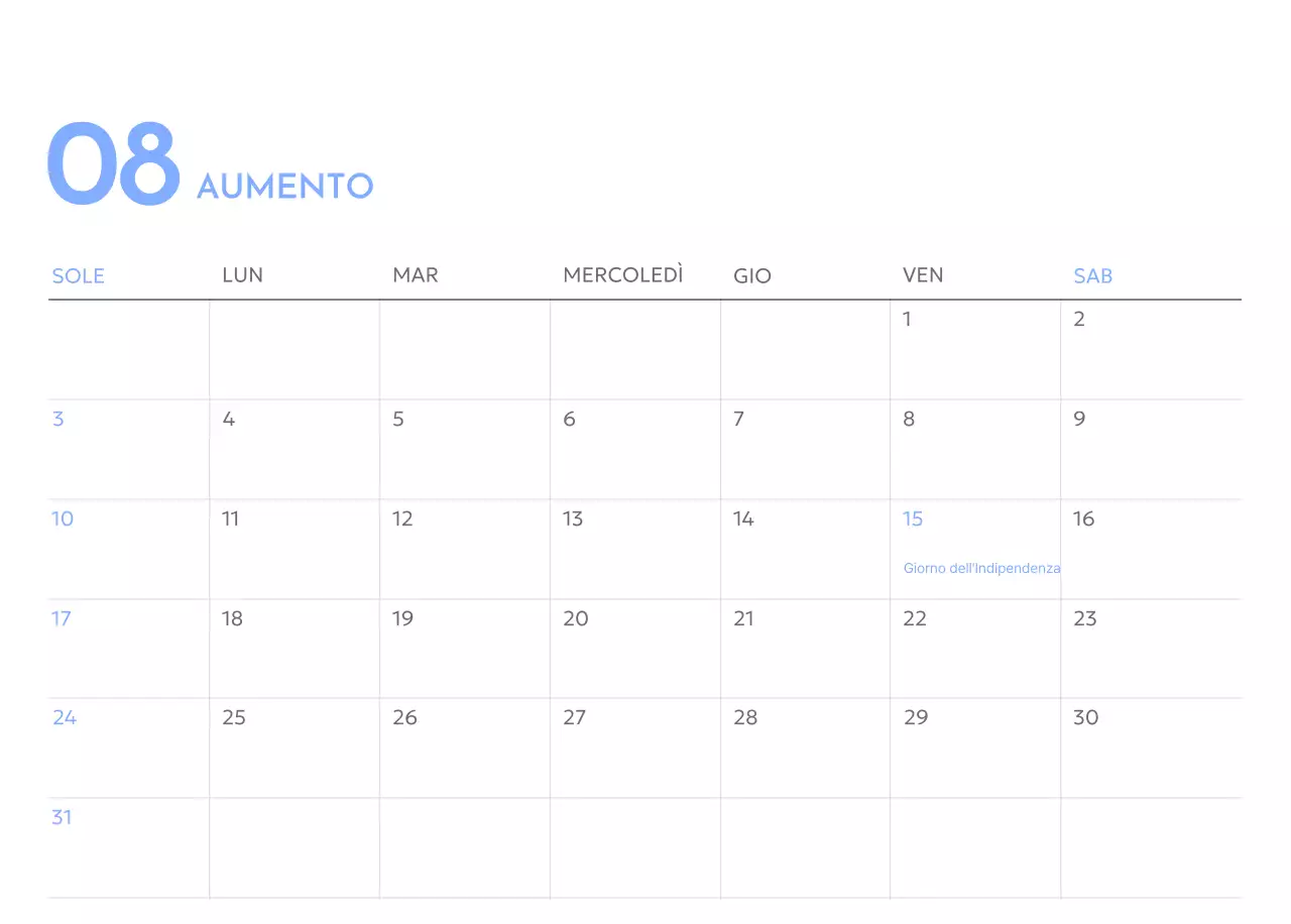 Calendario con foto tracciatore di obiettivi con un tocco di blu