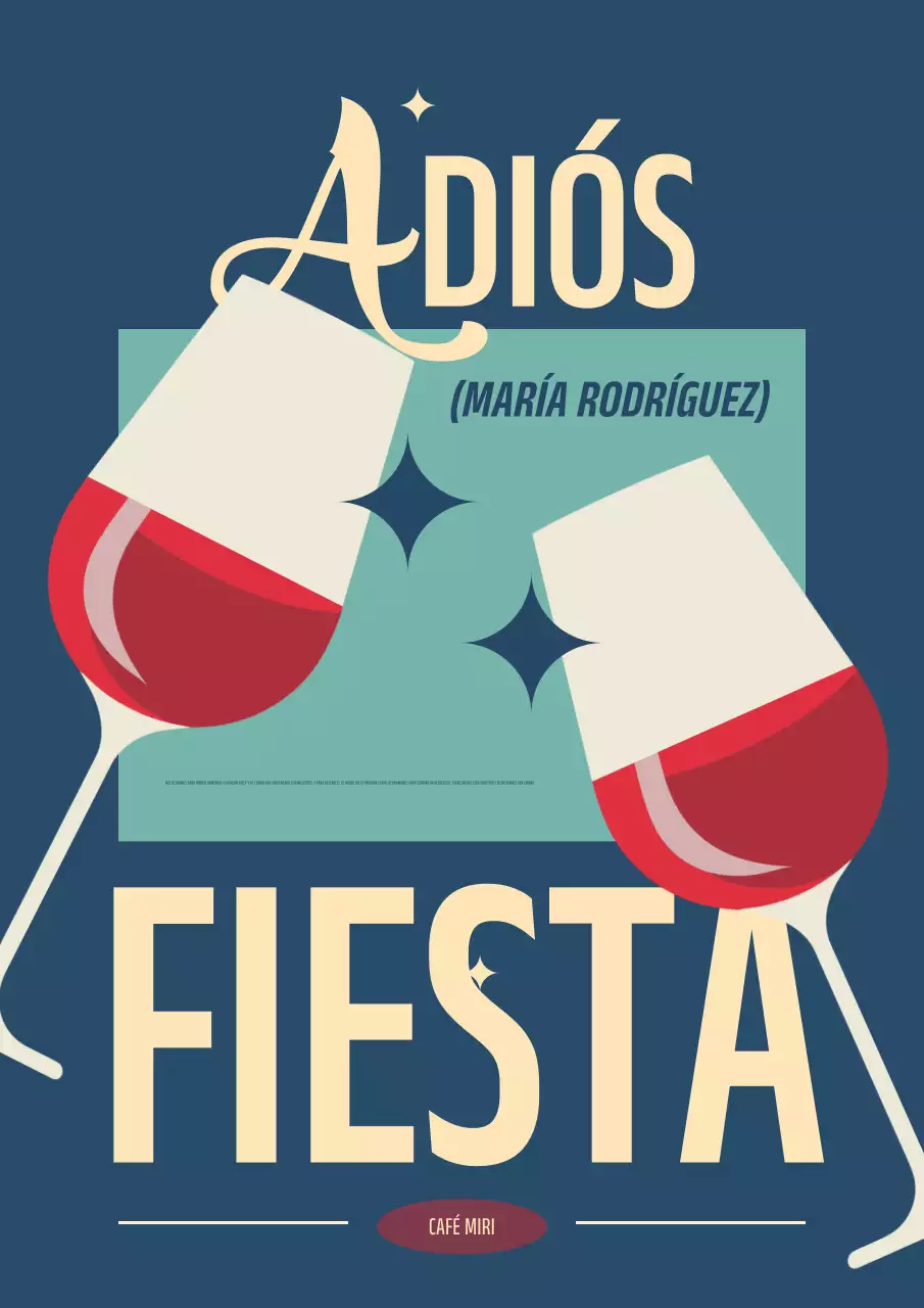 invitación de despedida retro roja