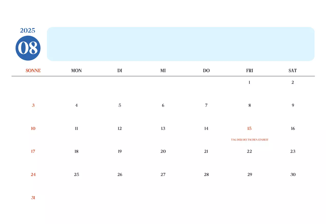 Blauer moderner Krankenhauskalender