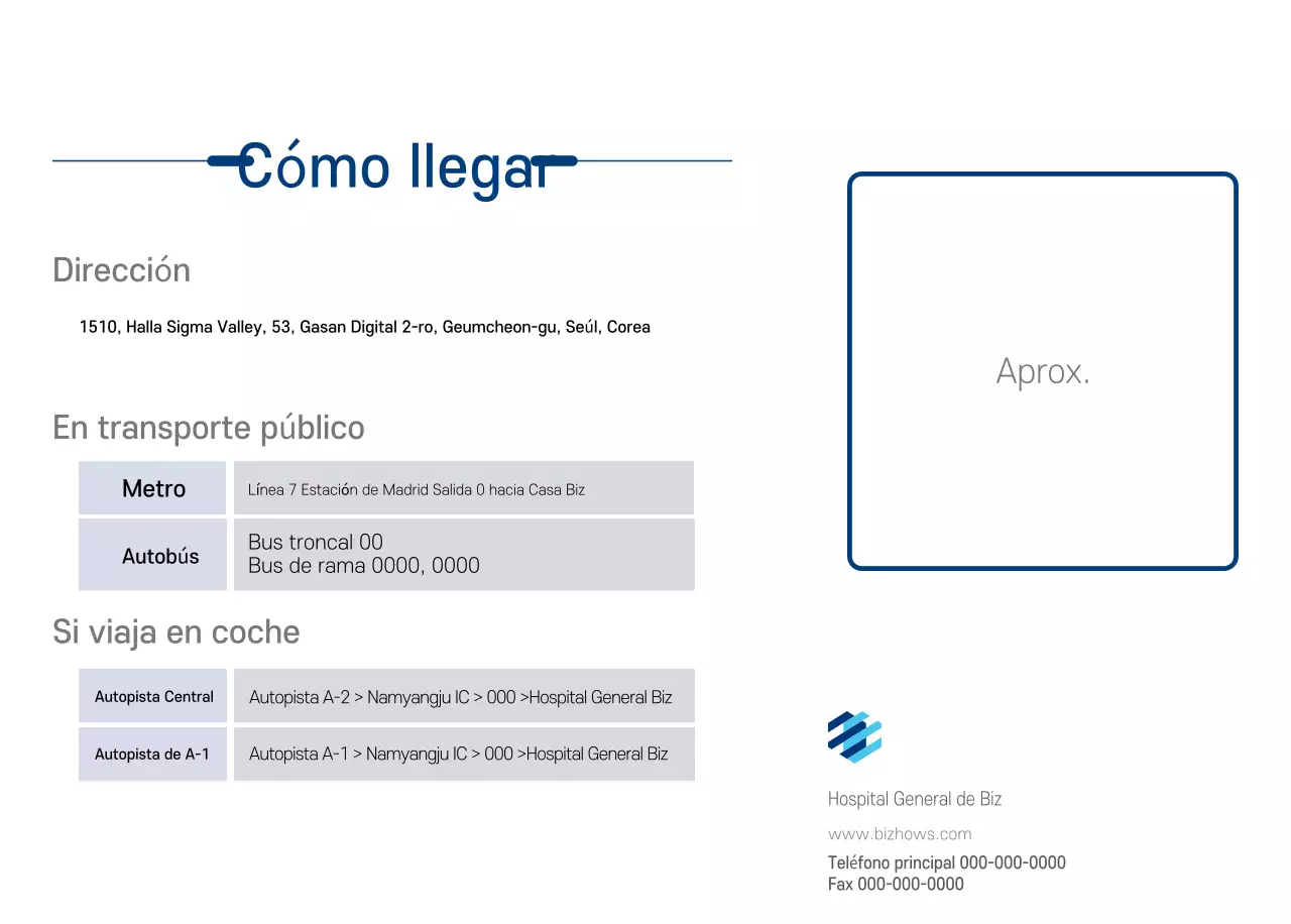 Calendario Promocional Hospital Navy White Simple