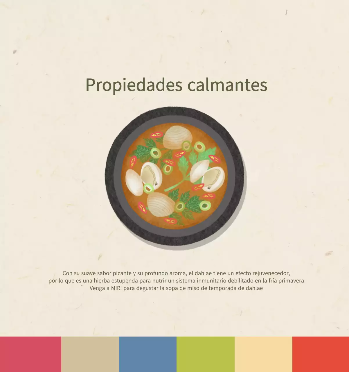 Calendario de comidas tradicionales en beige