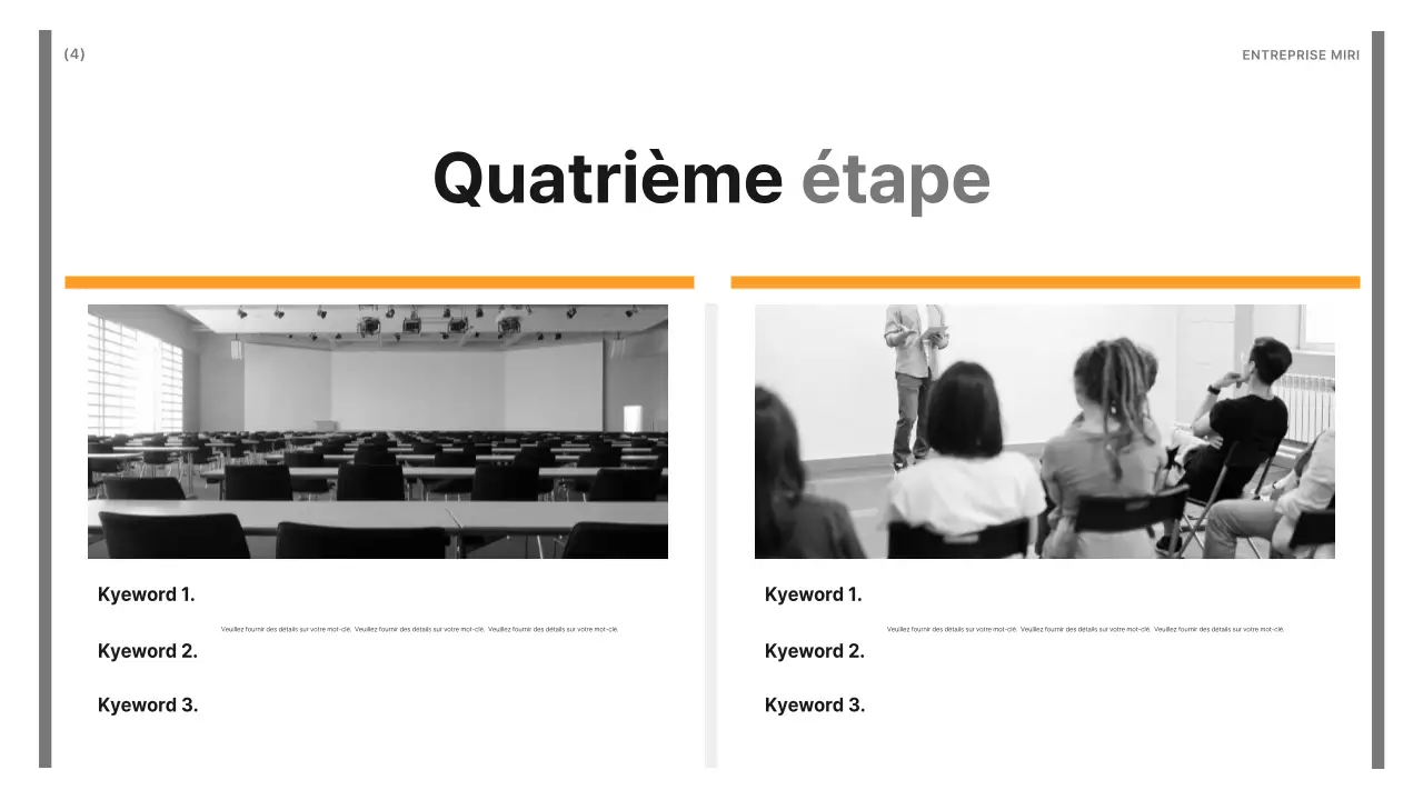 Un rapport d'activité simple en jaune et gris