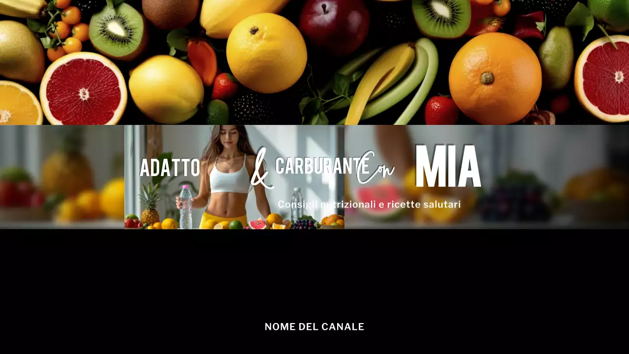 Pubblicità nutrizionale moderna e colorata