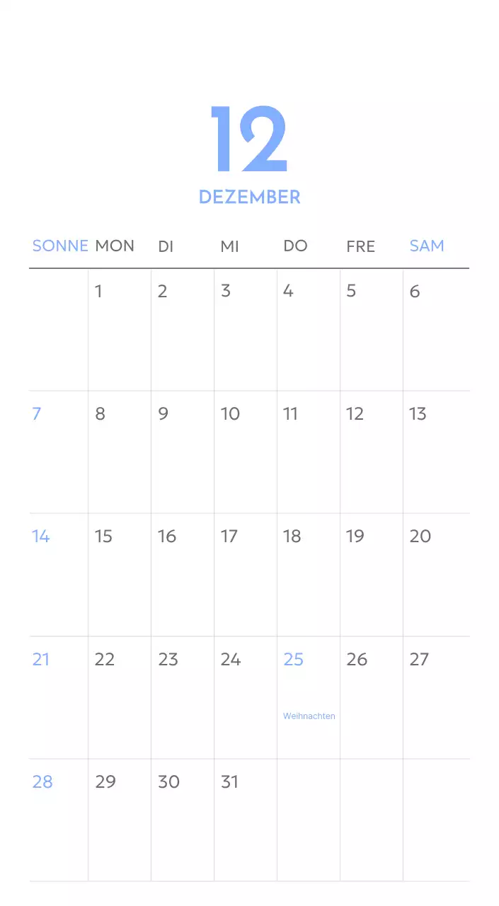 Foto-Zielverfolgungskalender mit einem Hauch von Blau