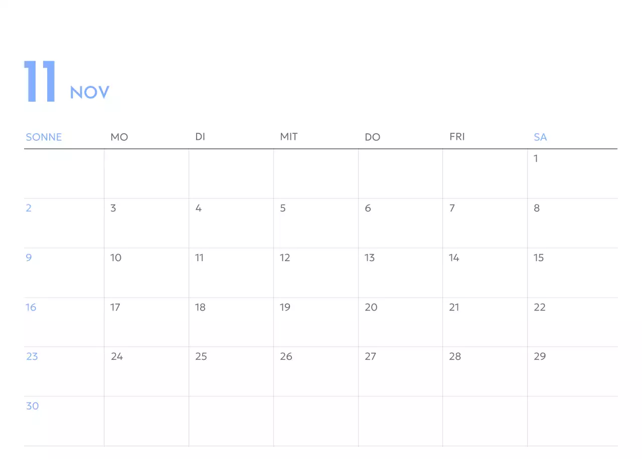 Foto-Zielverfolgungskalender mit einem Hauch von Blau