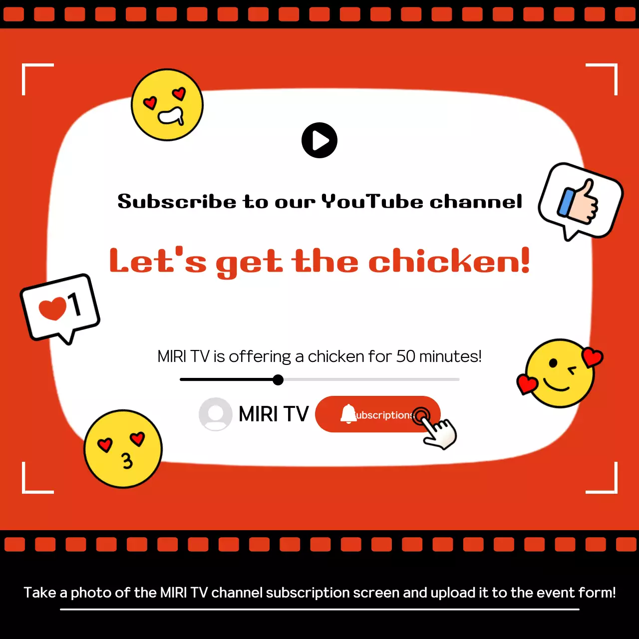 Postagem de mídia social de promoção do YouTube da Red Trendy