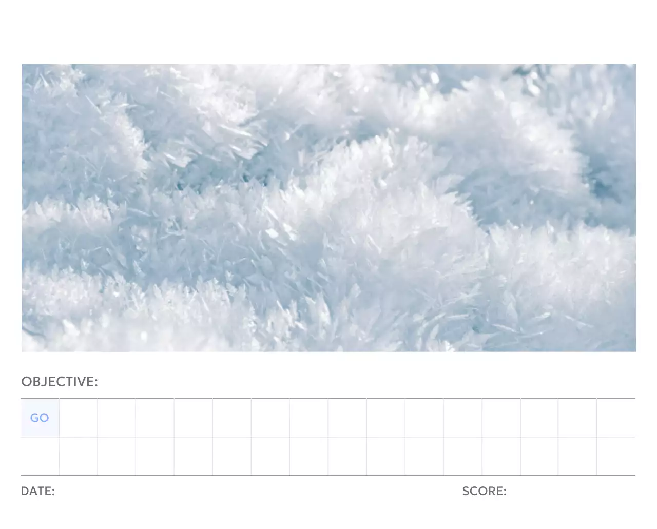 Kalender pelacak sasaran foto dengan percikan warna biru