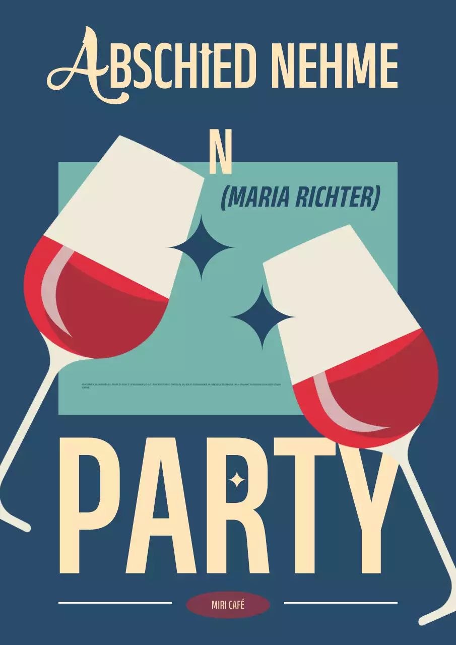 Rote Retro-Abschiedseinladung