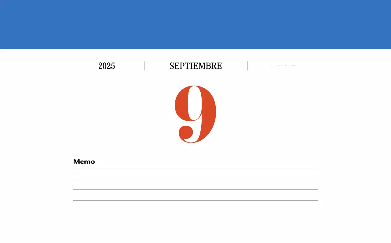 Calendario retro concept memory en rojo