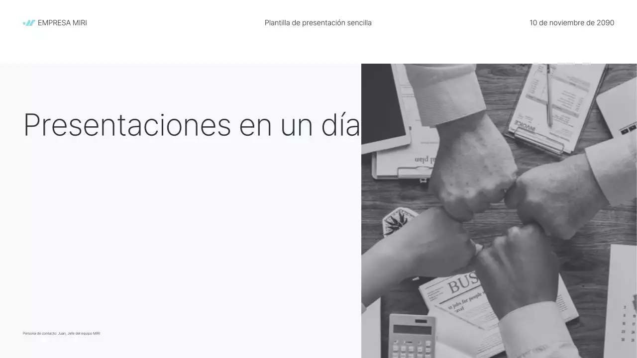 Informe de empresa moderno en gris y azul claro