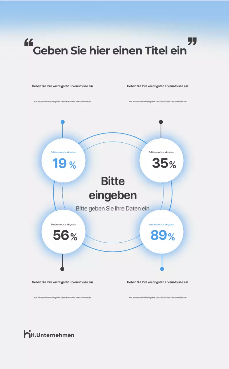Blauer Gradient minimalistische Unternehmen Förderung