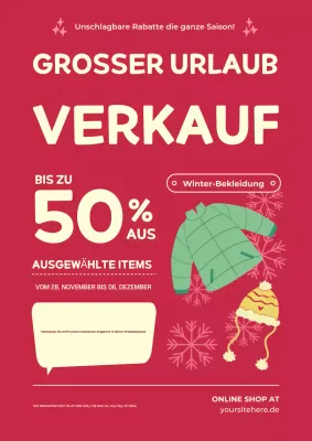 Großer Ferienverkauf