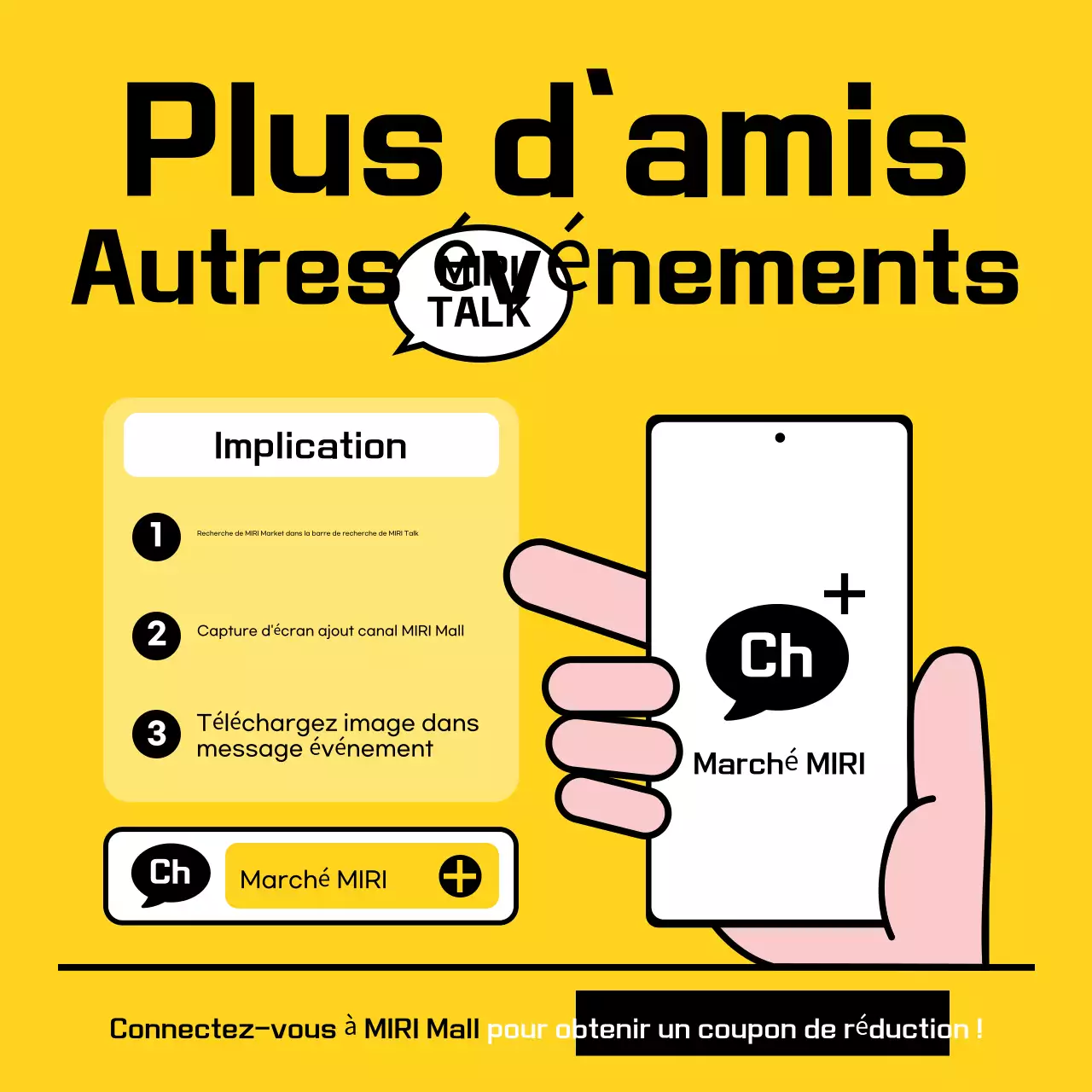 Événement promotionnel moderne jaune