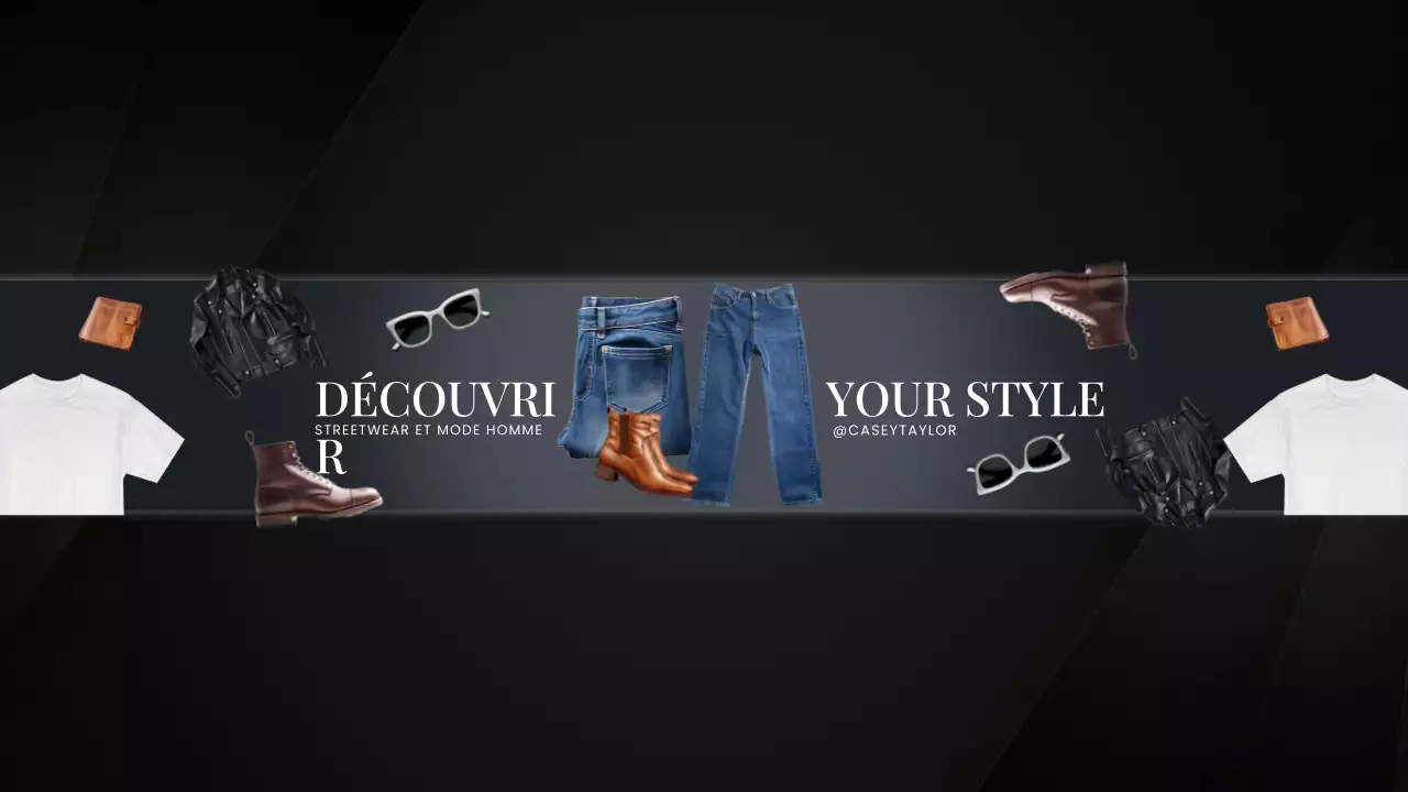 Black Modern Men Fashion YouTube Channel Art