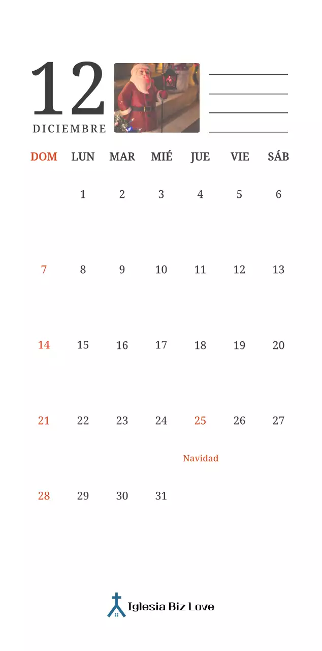 Un calendario conceptual fotográfico con iglesias pintadas en paisajes