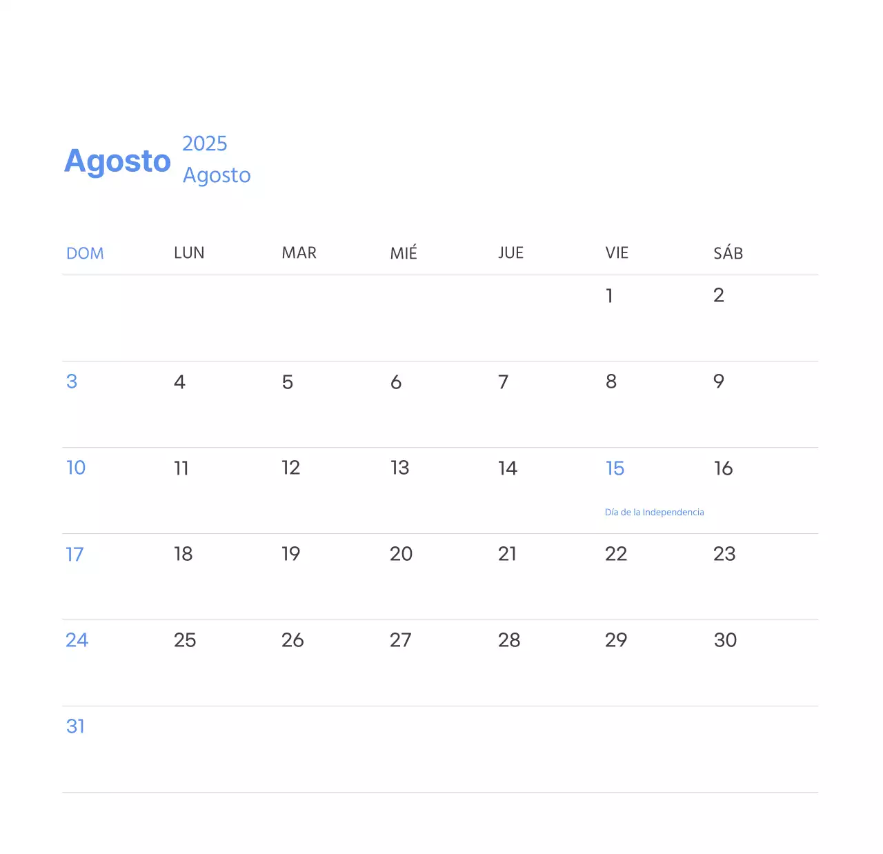 Calendario motivacional con ilustraciones llenas de energía y citas positivas sobre fondo azul claro