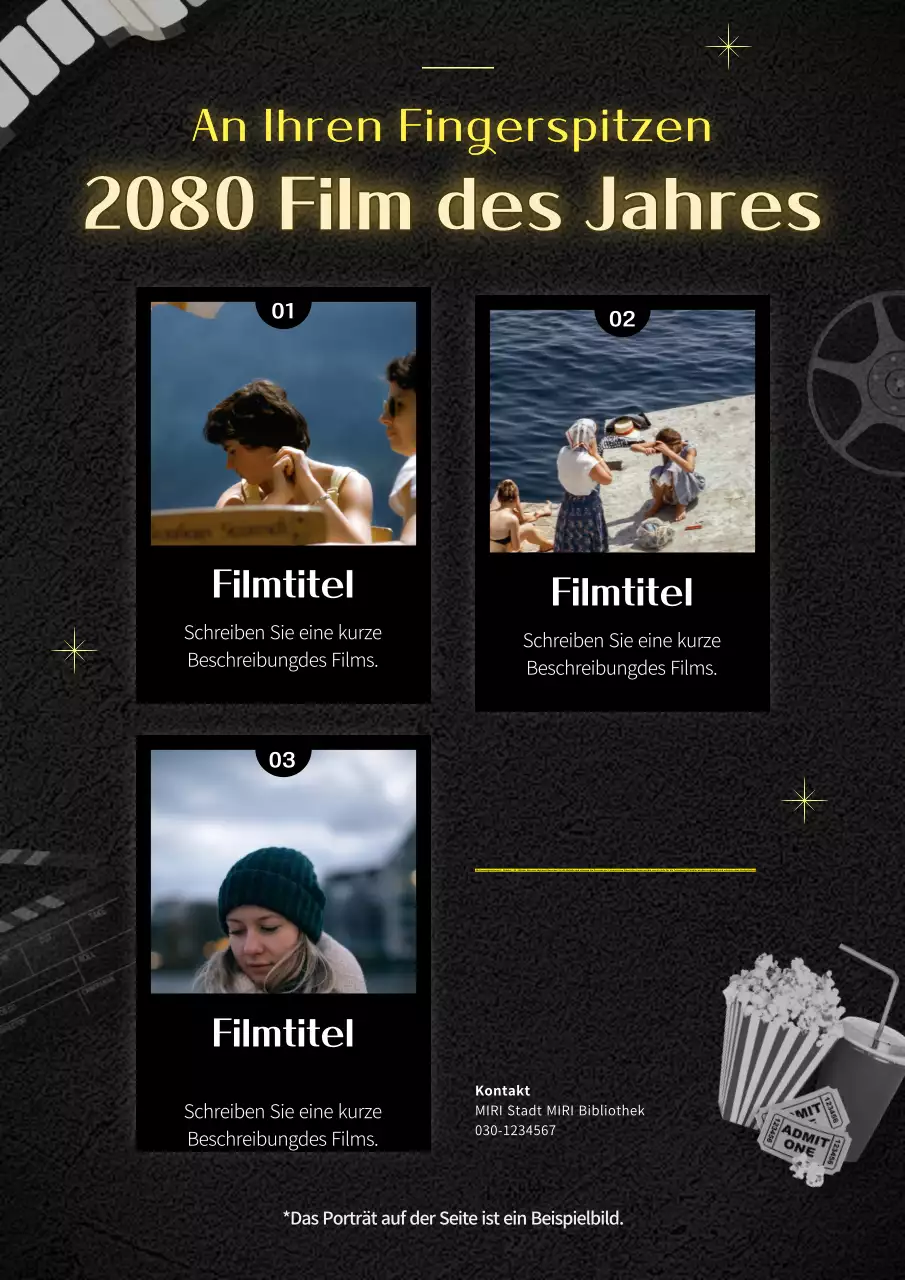 Förderung einer schwarzen Retro-Filmveranstaltung