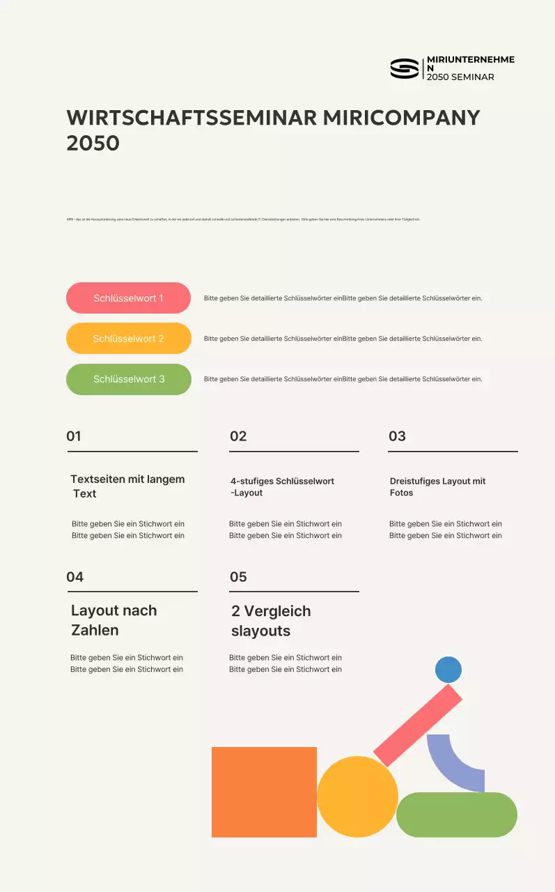 Beige Modern Seminarführer