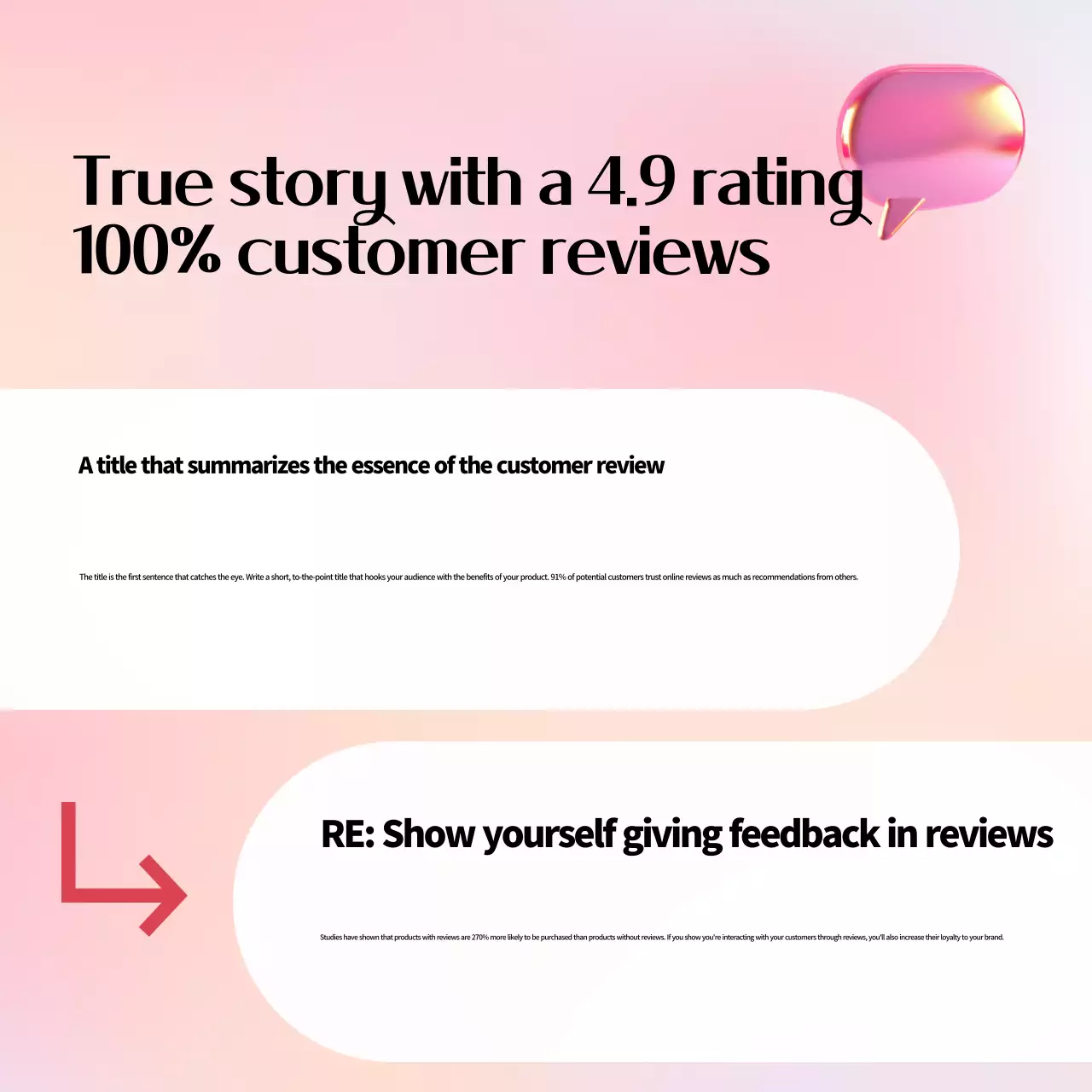 Pastel Modern Reviews Promoção Instagram Carrossel