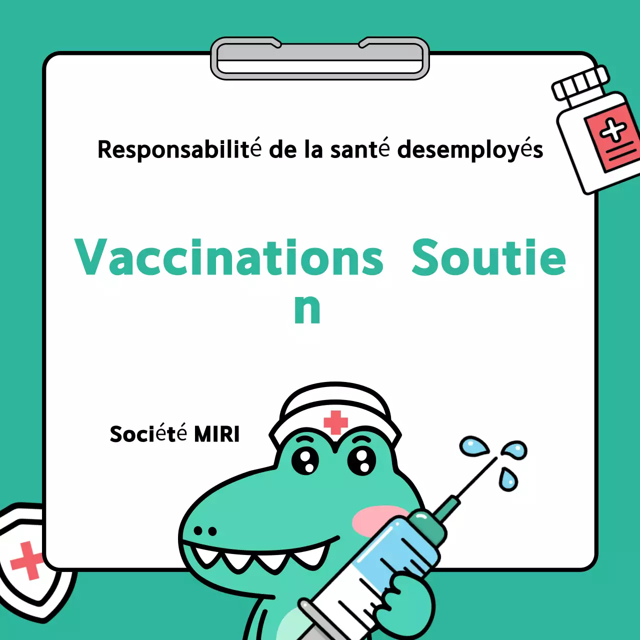 Un guide mignon pour soutenir les vaccinations sanitaires internes