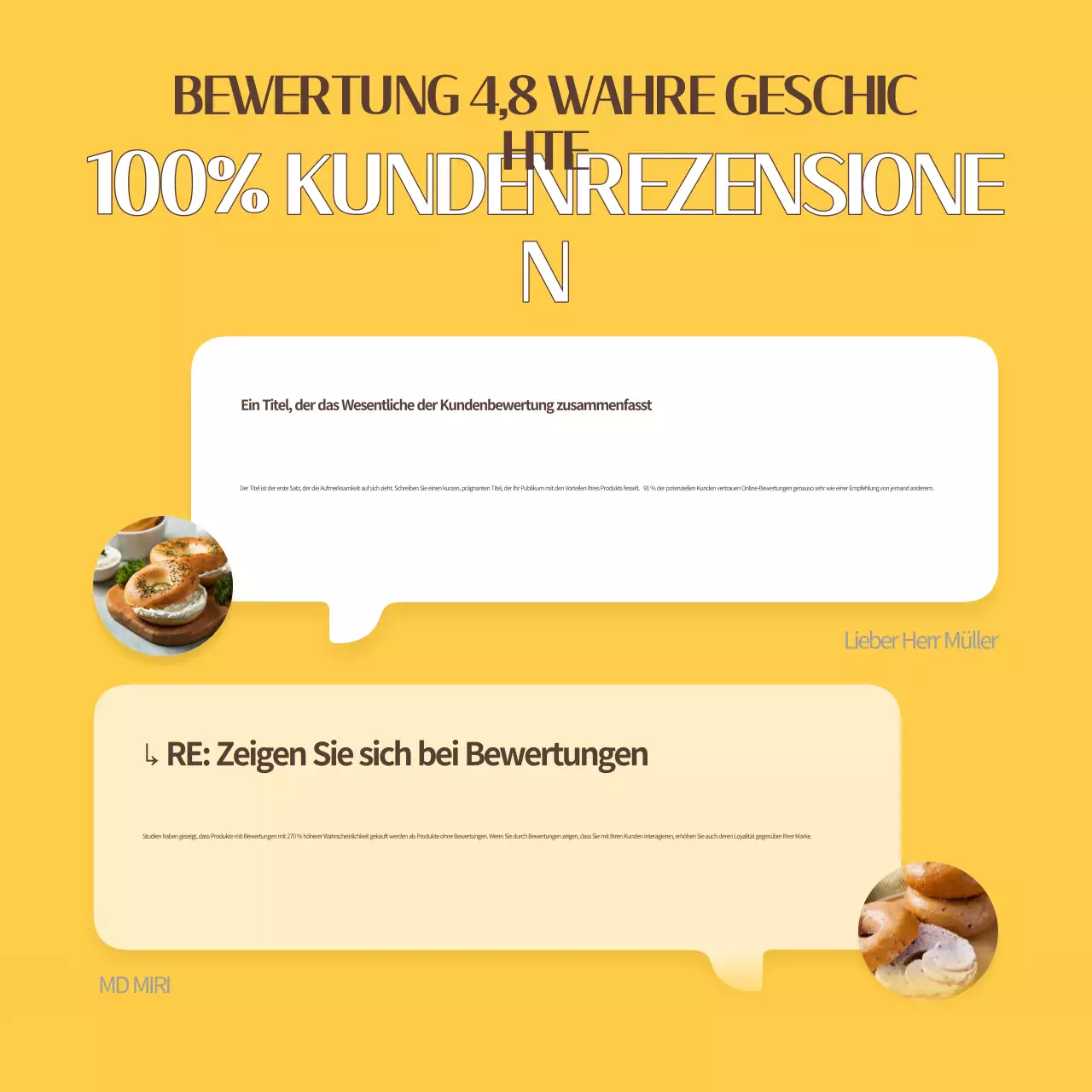 Eine Sammlung von einfachen Bewertungsvorlagen in Gelb