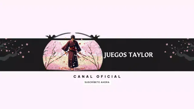 rosa negro gaming plantilla de canal youtube estilo tradicional