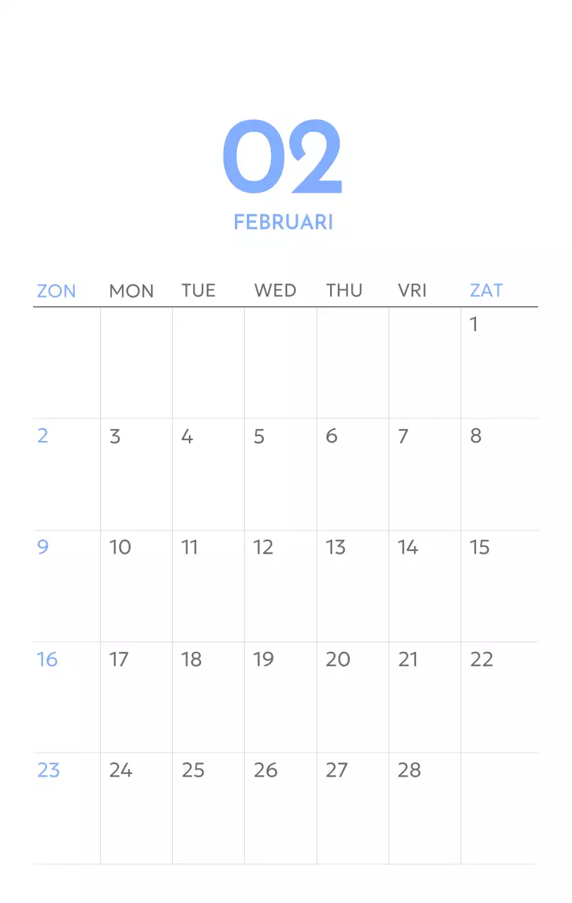 Photo goal tracker kalender met een vleugje blauw