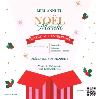 Élégante invitation pour le marché de Noël