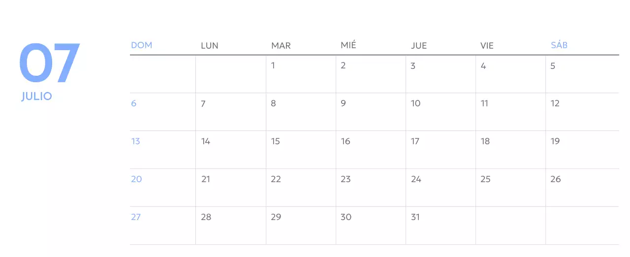 Calendario fotográfico de seguimiento de objetivos con un toque de azul